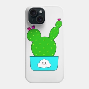 Cute Cactus Design #132: Cute Cactus With Flowers In Cloud 9 Pot Phone Case