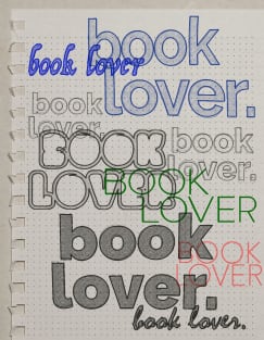 Book Lover - Typographic Statement Design Magnet