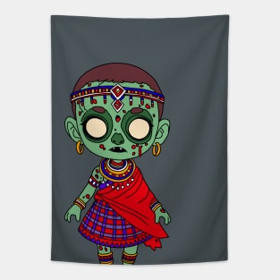 Cute Maasai Zombie Tapestry