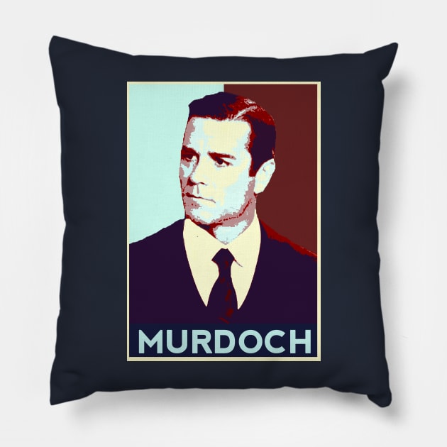 Detective William Murdoch Pop Art Pillow by raiseastorm