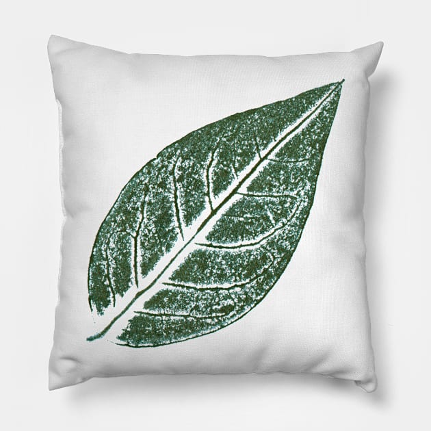 Leaf Of The Blueberry Pillow by Nikokosmos