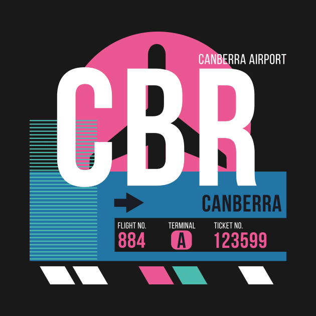 Canberra (CBR) Airport // Sunset Baggage Tag by Now Boarding