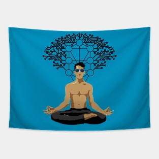 Techno Meditation Tapestry