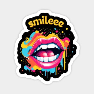 Smile Shirt ,Positive Vibes,Smiley Gesicht,süßes T-Shirt,Happy Shirt Magnet