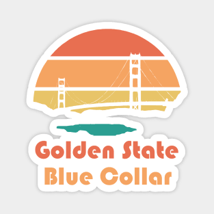 Blue Collar Golden State California Magnet