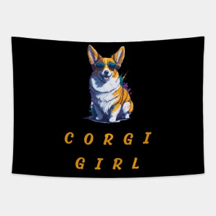 corgi girl Tapestry