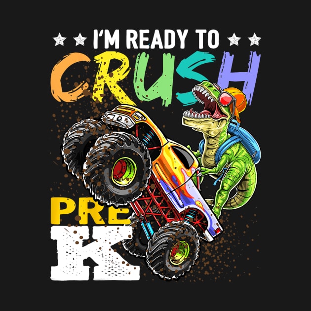 Crush Pre-K Dinosaur Monster Truck Back to School by torifd1rosie