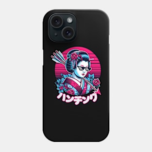 Hunting Geisha with katakana letters Phone Case