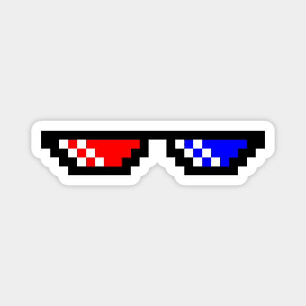 3D glasses Magnet by tuditees