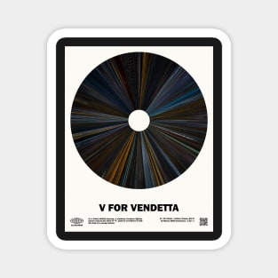 minimal_V for Vendetta Warp Movie Magnet