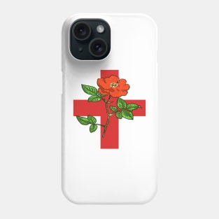 St George Ensign and Tudor Rose England Fan Phone Case