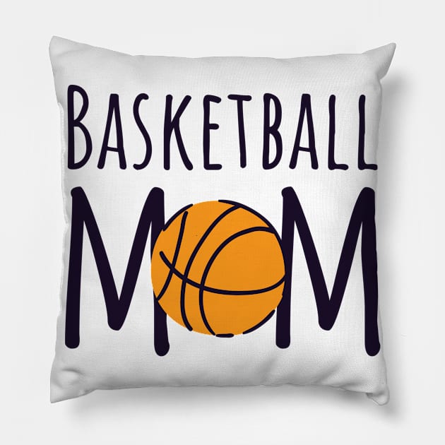 Basketball Mom Gift Mom Game Day Outfit Mothers Pillow by cranko