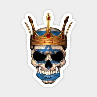 Israeli Flag Skull with Crown Magnet