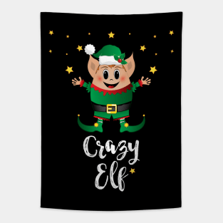 Crazy Elf Christmas Elves Xmas Matching Family Group Tapestry