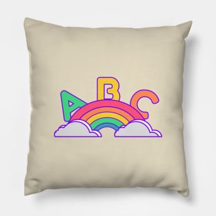 Rainbow brite with alphabet a b c gift for kids Pillow