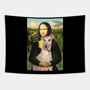 Mona Lisa Loves her Fawn Greyhound Tapestry