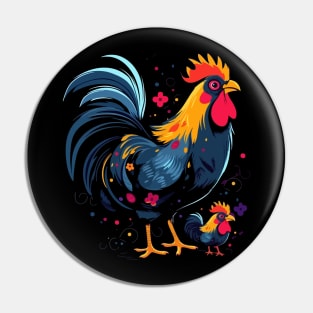 Chicken Fathers Day Pin