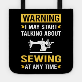 Warning Sewing Tote