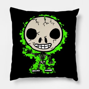 Radioactive Mr Skelly Pillow