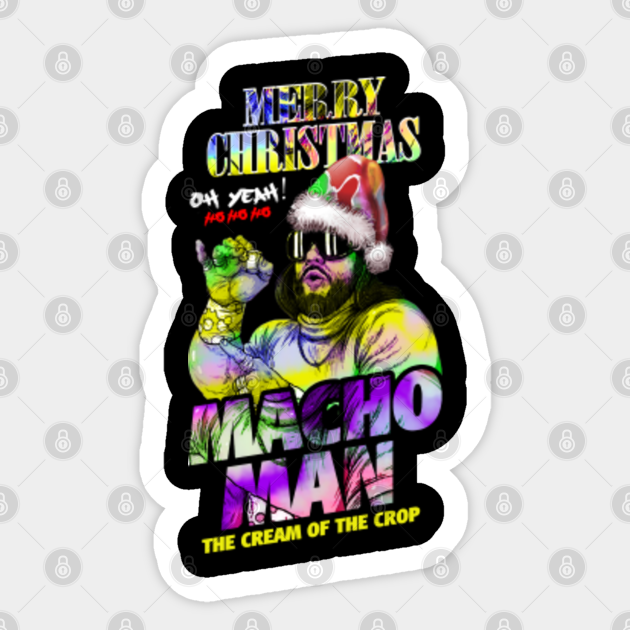 Merry Christmas Randy Savage Macho Man - Macho Man - Sticker