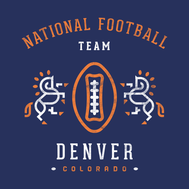 Cool Modern Denver Broncos Sunday Football Team Crest Tailgate Party by BooTeeQue