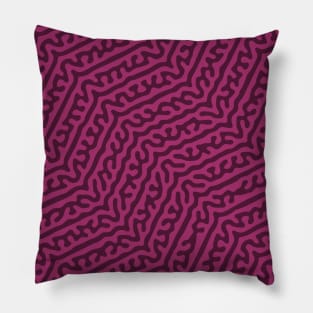 Zigzag Turing Pattern (Purple Pink) Pillow