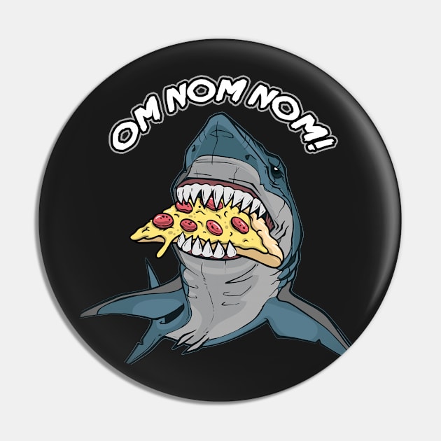 Great White Shark Pizza Gift Pin by woormle