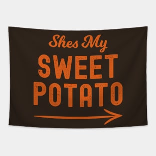 She's My Sweet Potato I Yam Couples Tapestry