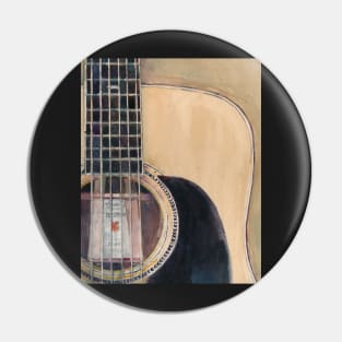 Martin Acoustic Guitar SSC-D35-14 - from Canada - Watercolor Art Print Pin
