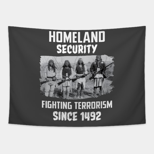Home security fighting terrorism since 1492 Tapestry by Antrobus