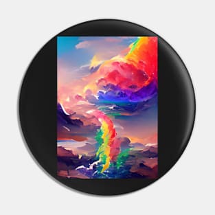 ABSTRACT RAINBOW AFTER THE RAIN Pin