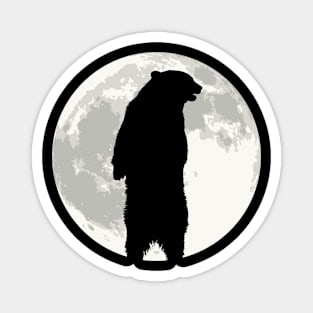 Full Moon Grizzly - Grizzly Bear Halloween Magnet