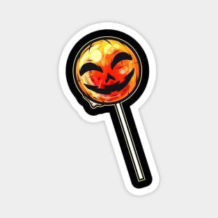 Pumpkin Lollipop Lolli Sucker Halloween Magnet