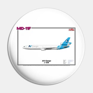 McDonnell Douglas MD-11F - AV Cargo (Art Print) Pin