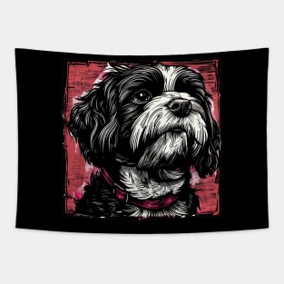 Retro Art Havanese Dog Lover Tapestry