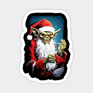 Gremlin Santa Magnet