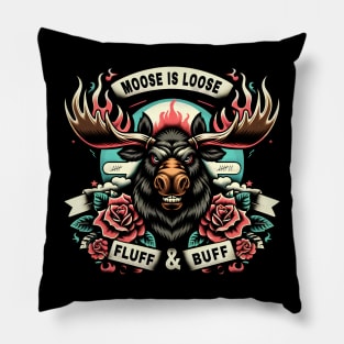 The Moose is Loose | Funny Quote | Fitness Pillow