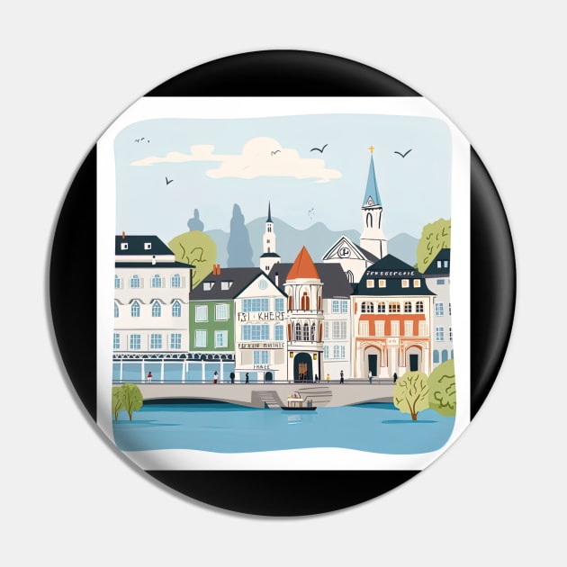 Zurich Pin by ComicsFactory