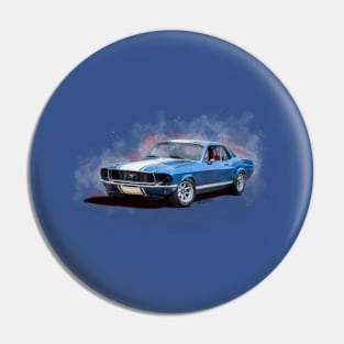 Blue 1968 Mustang Pin