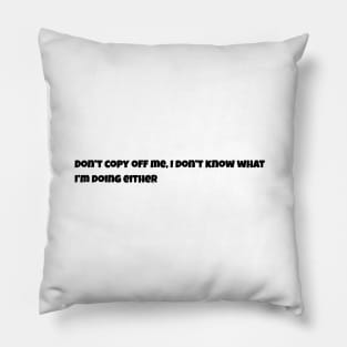 I Don't Know Either Pillow