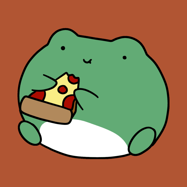 Frog Eating Pizza by saradaboru