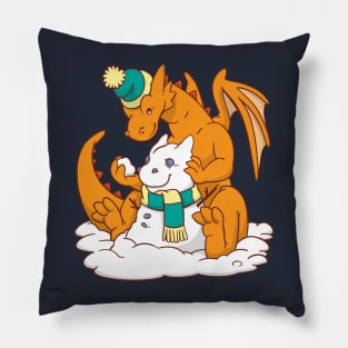 Dragon's Snow Day Pillow