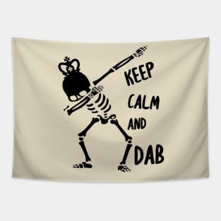 Keep Calm And Dab Skeleton Tapestry