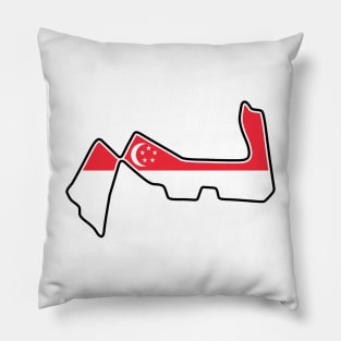 Marina Bay Street Circuit [flag] Pillow