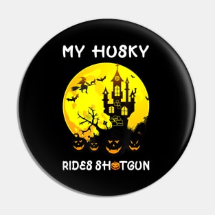 Halloween Gift for Husky Lover Halloween Husky dog Pin