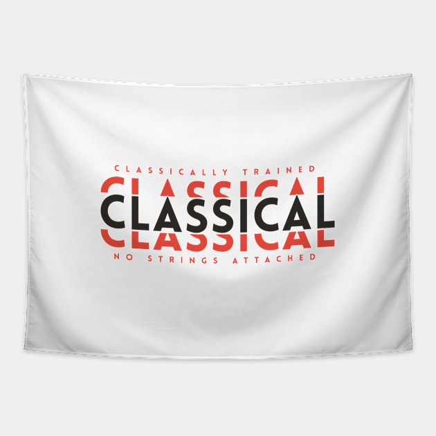 Classically Trained Classical Dark Orange Tapestry by nightsworthy