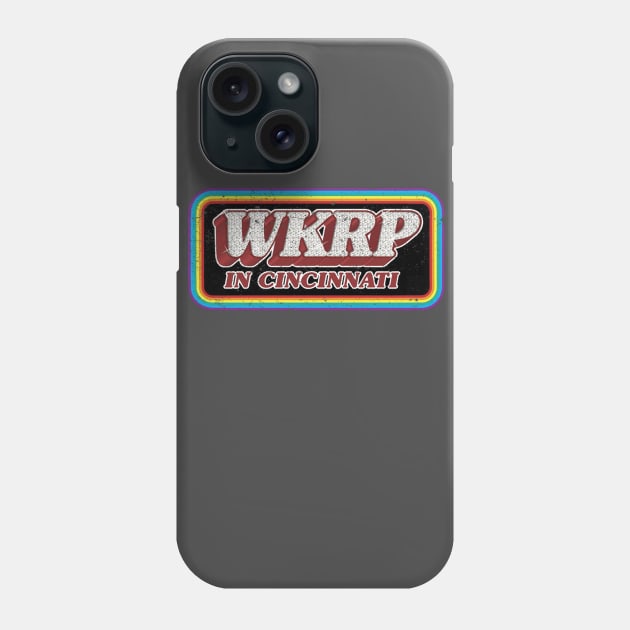 WKRP distressed retro Phone Case by DavidLoblaw