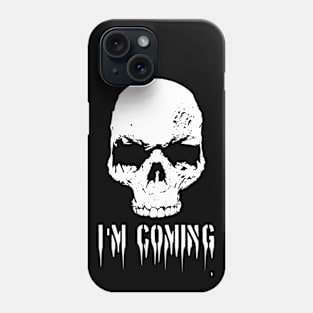 White skull, skull coming through. Phone Case