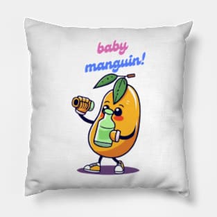 baby manguin, baby bottle, tender sticker Pillow