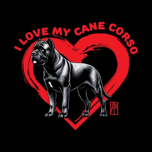 I Love My Cane Corso - I Love my dog - Dog - lion is a piece of cake by ArtProjectShop